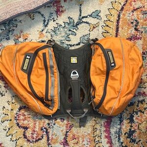 RuffWear Orange dog hiking pack